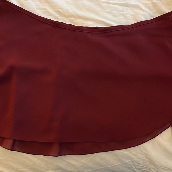 Burgundy Wrap Ballet Skirt - Picture 2 of 2